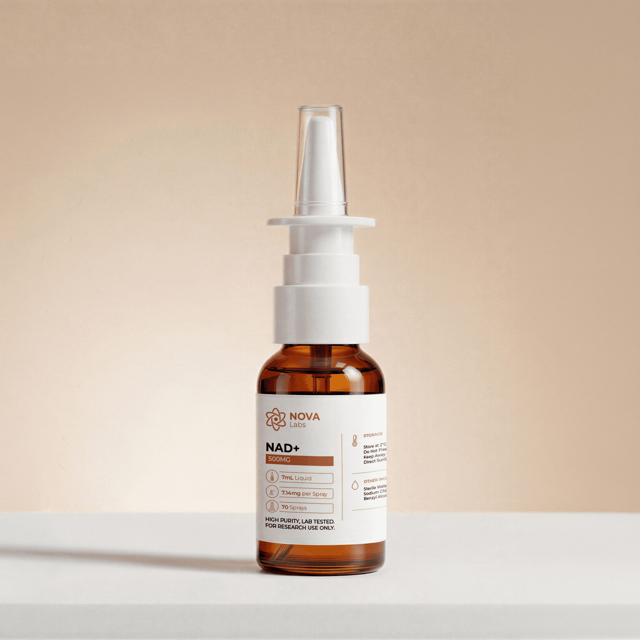 NAD+ Nasal Spray 500MG nasal spray bottle - NOVA Labs