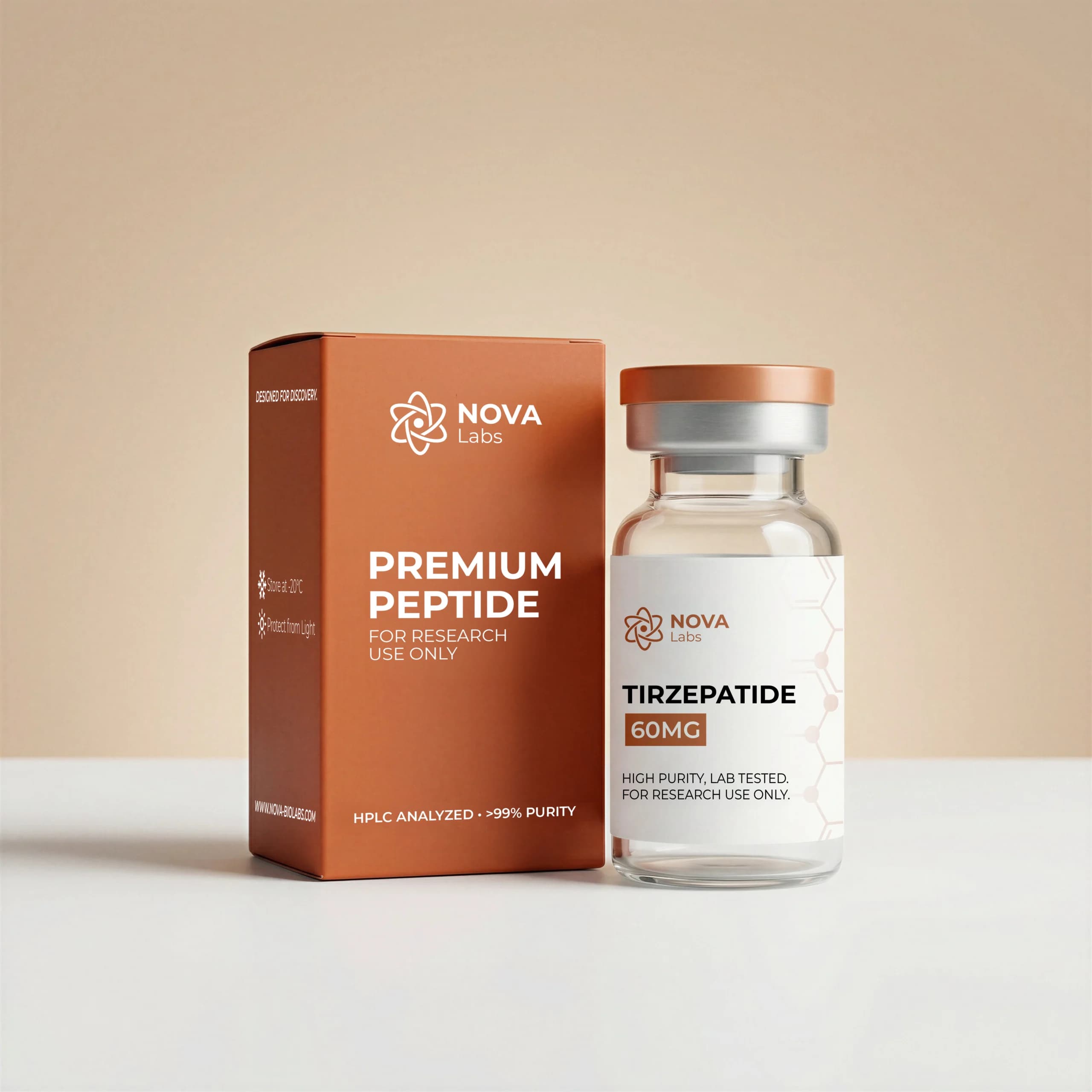 Tirzepatide  vial and box - NOVA Labs
